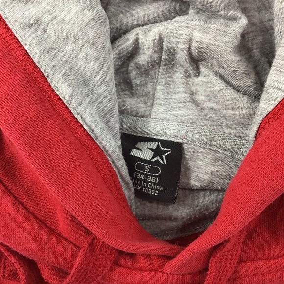 Starter men’s hoodie sweatshirt S spell out Red - Picture 4 of 9